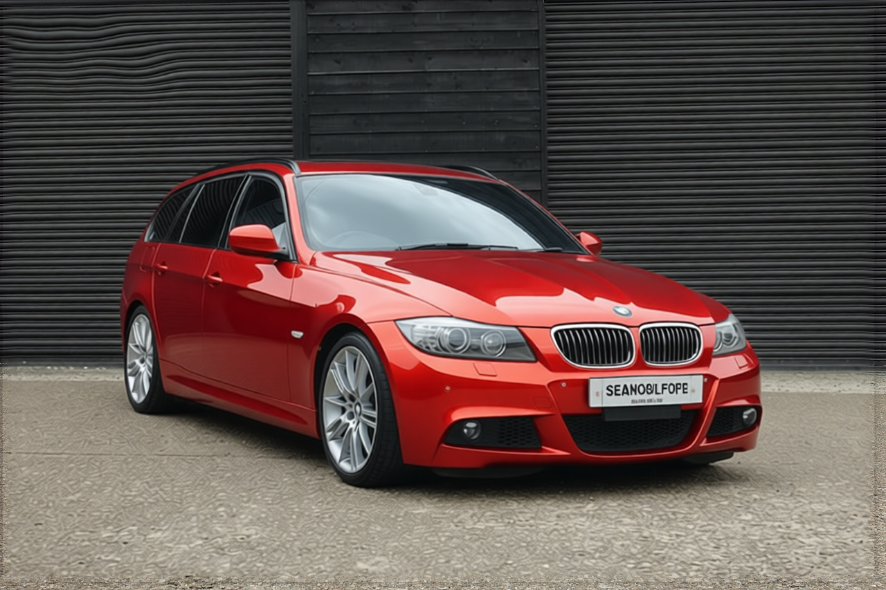 BMW 3 Series rendered in Gloss Dragon Fire Red gloss wrap