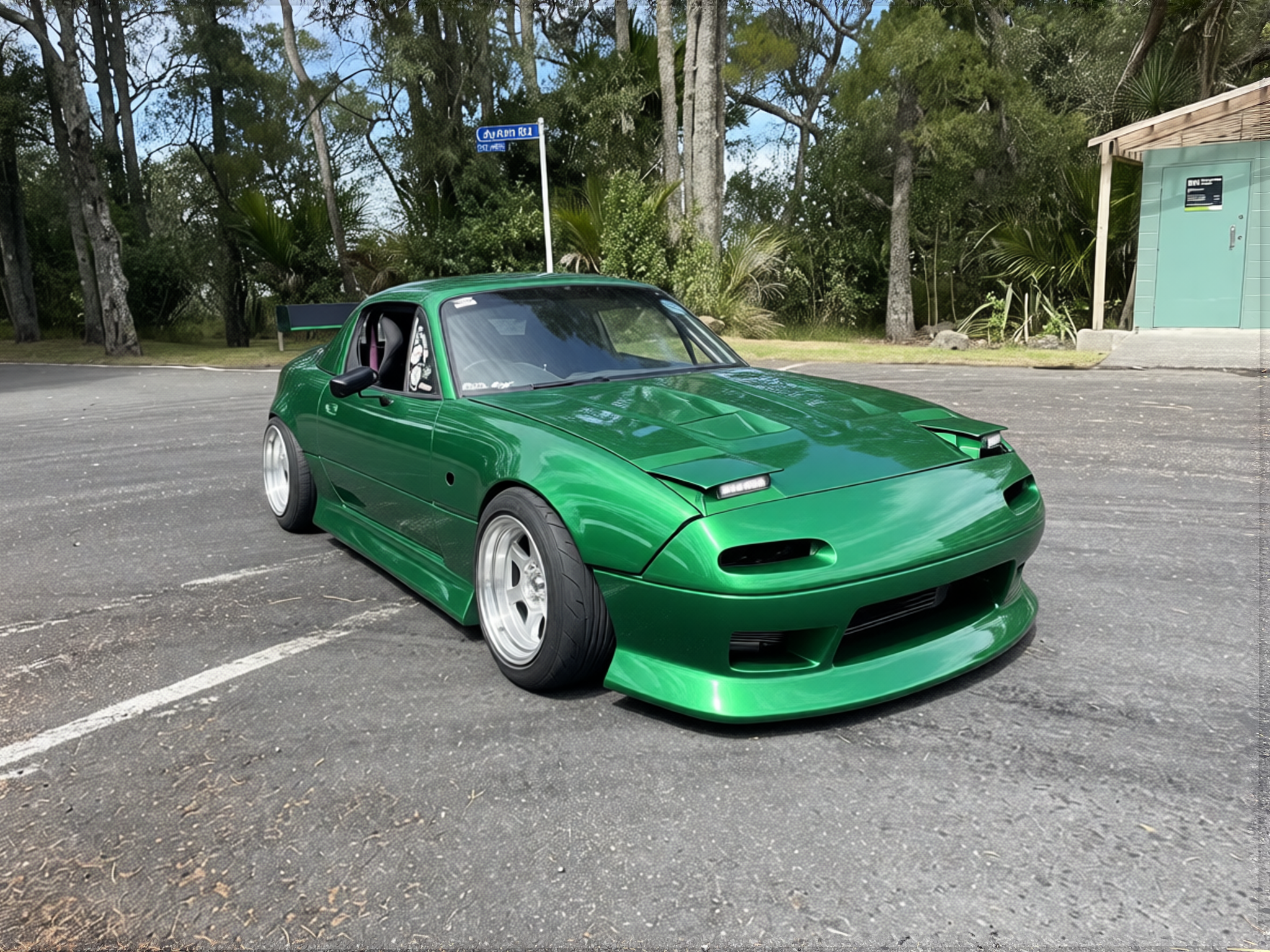Your car rendered in Racing Green gloss paint