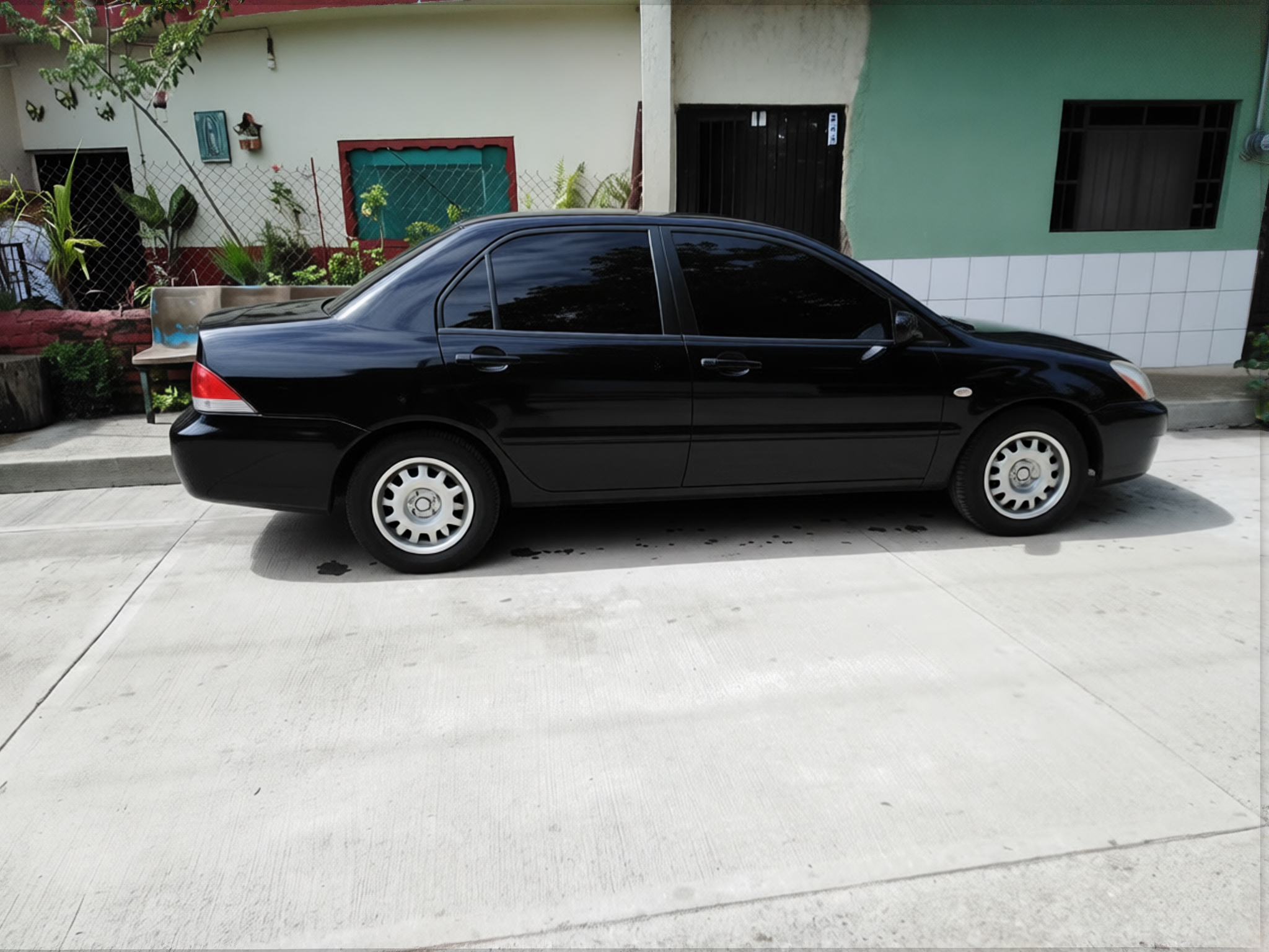 Car rendered in Black satin paint