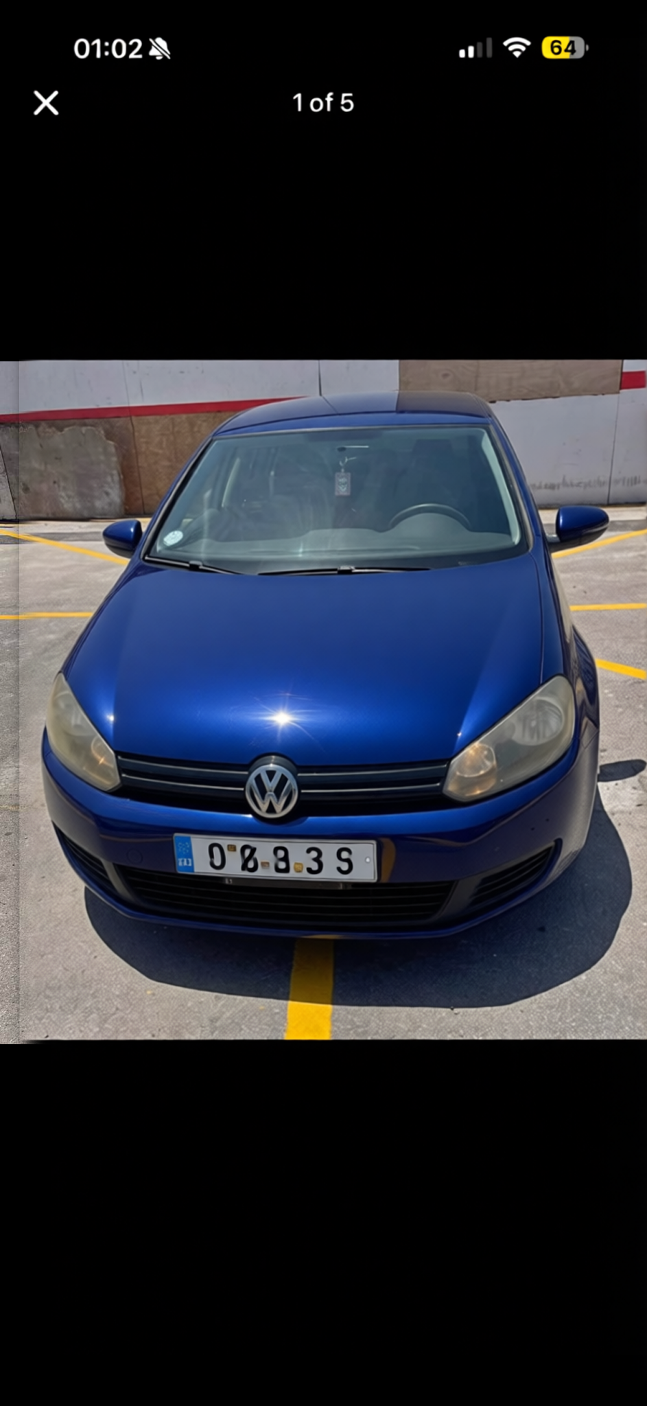 Volkswagen Golf rendered in Deep Navy gloss paint