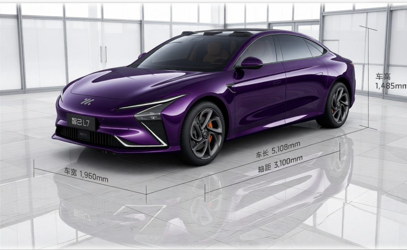 Your car rendered in Midnight Purple gloss paint
