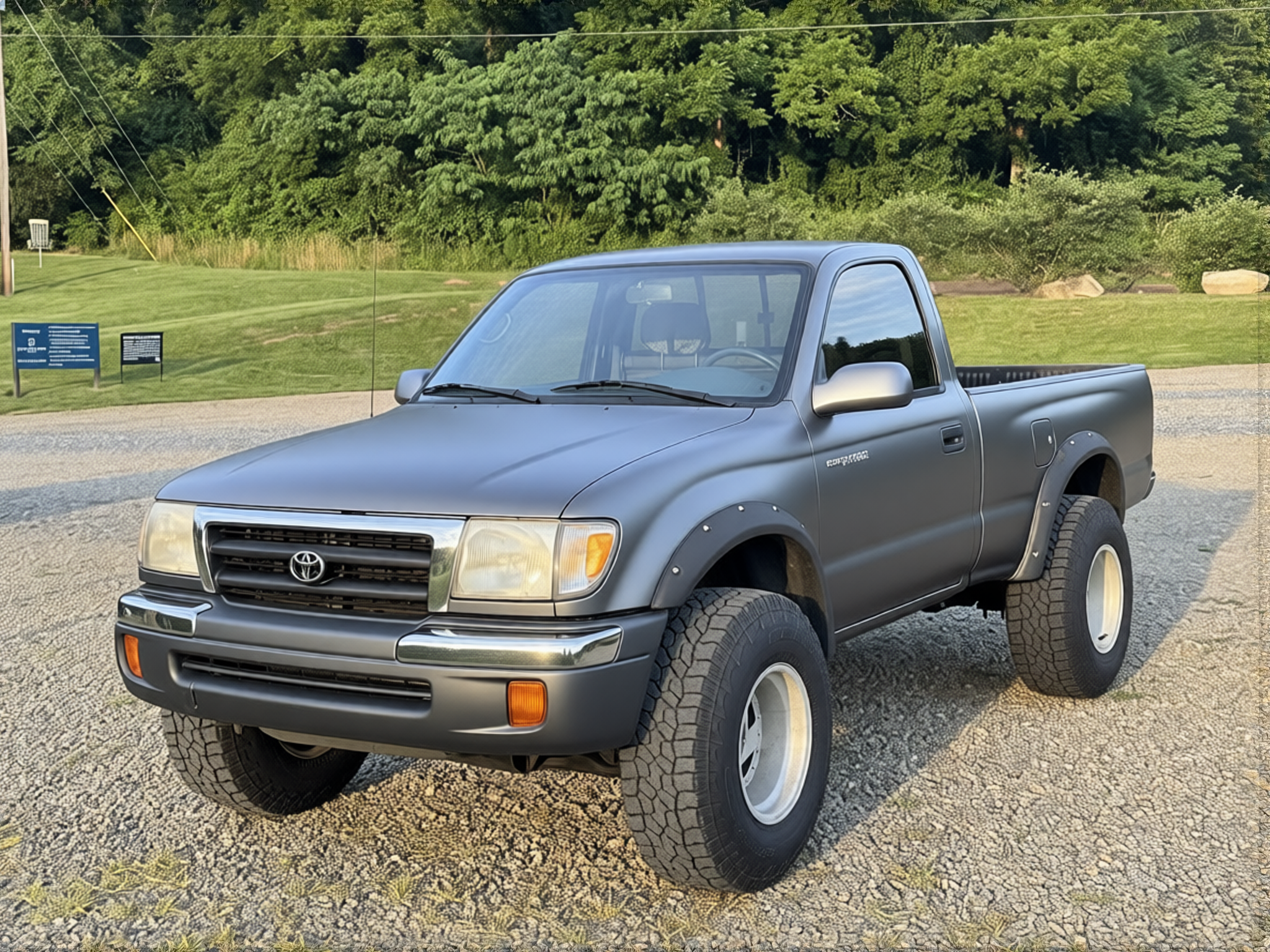 Toyota Tacoma en Nardo Grey satin paint
