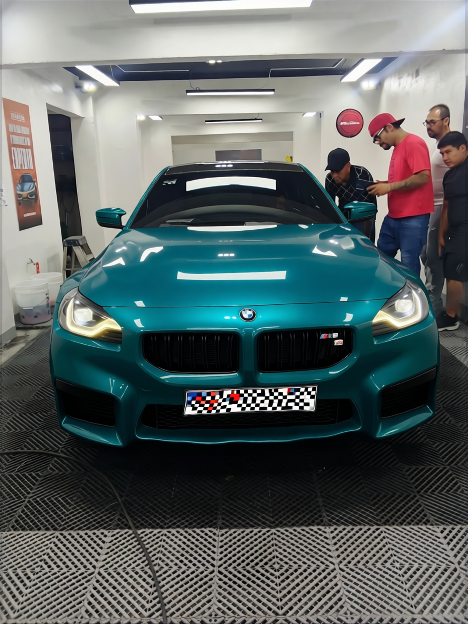BMW 4 Series rendered in Super Gloss Era Green gloss wrap