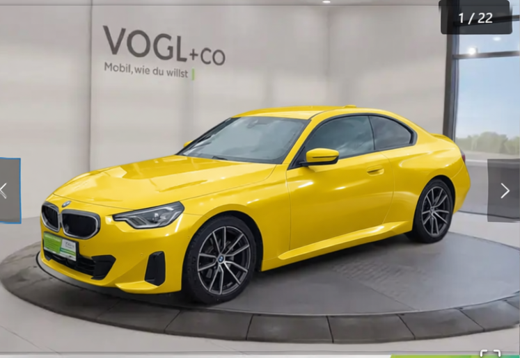 BMW 4 Series rendered in Racing Yellow gloss paint