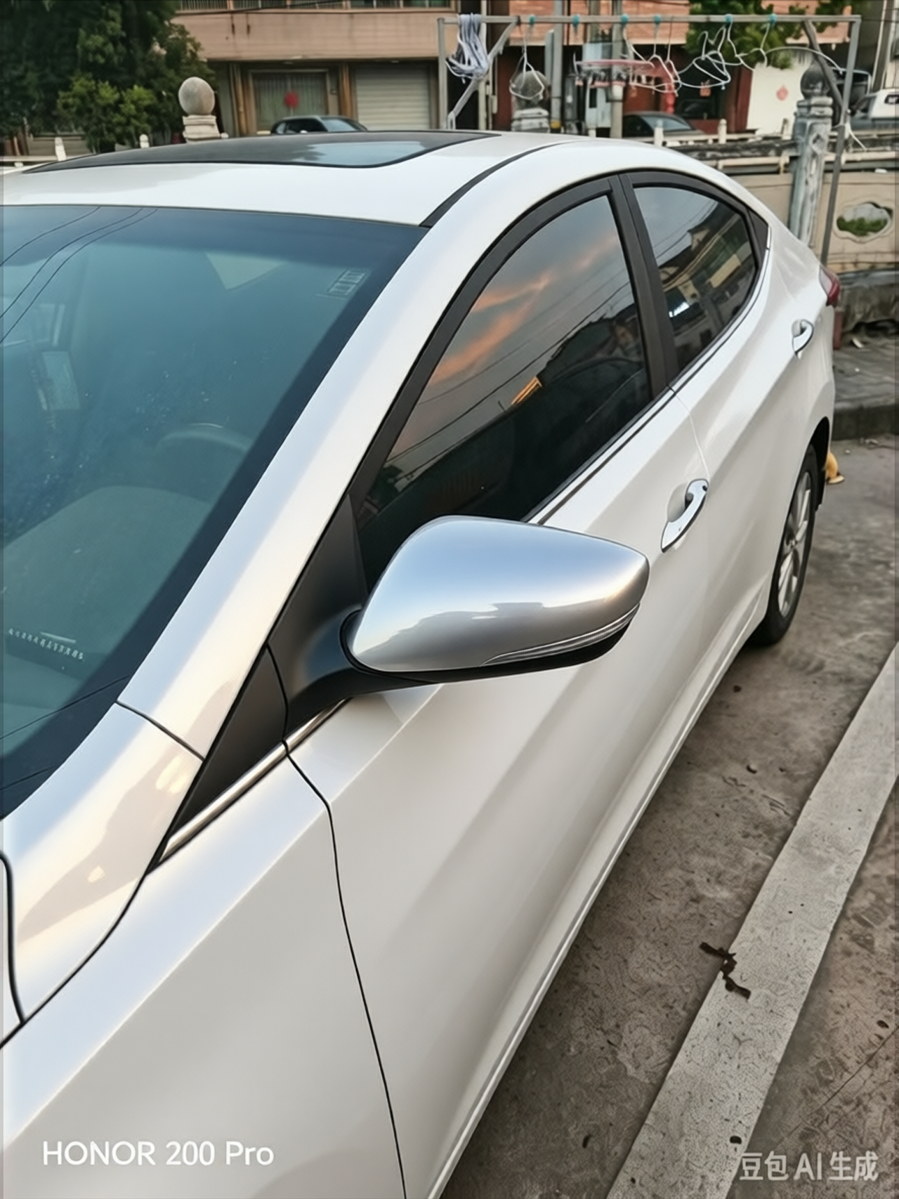 Your car rendered in Pearl White gloss paint