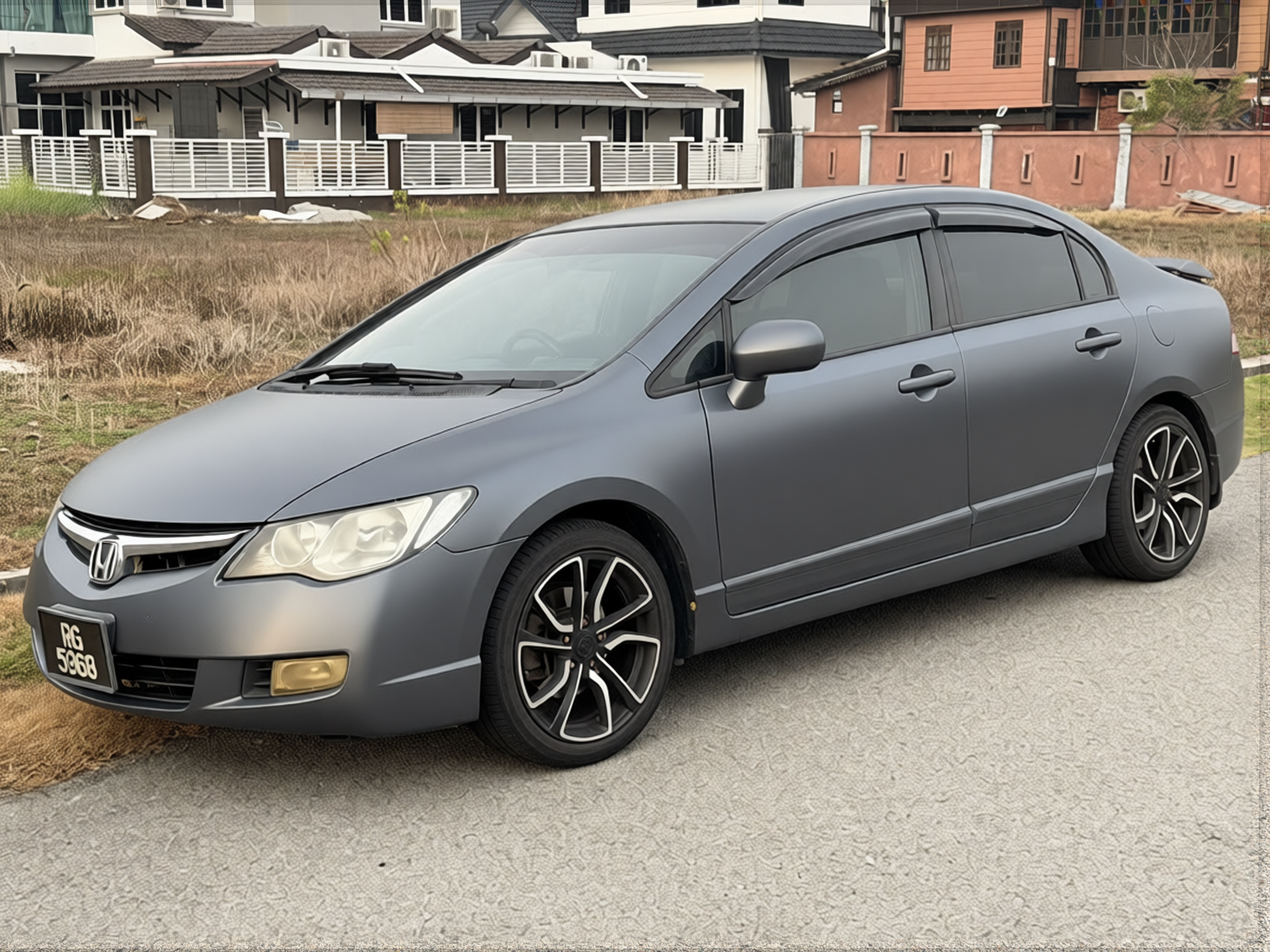 Car rendered in Nardo Grey satin paint