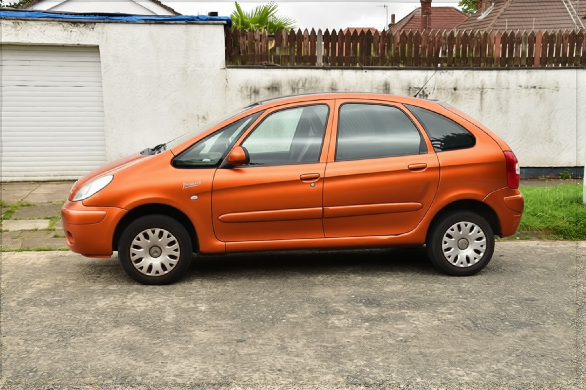 Peugeot 206 en Lava Orange matte paint