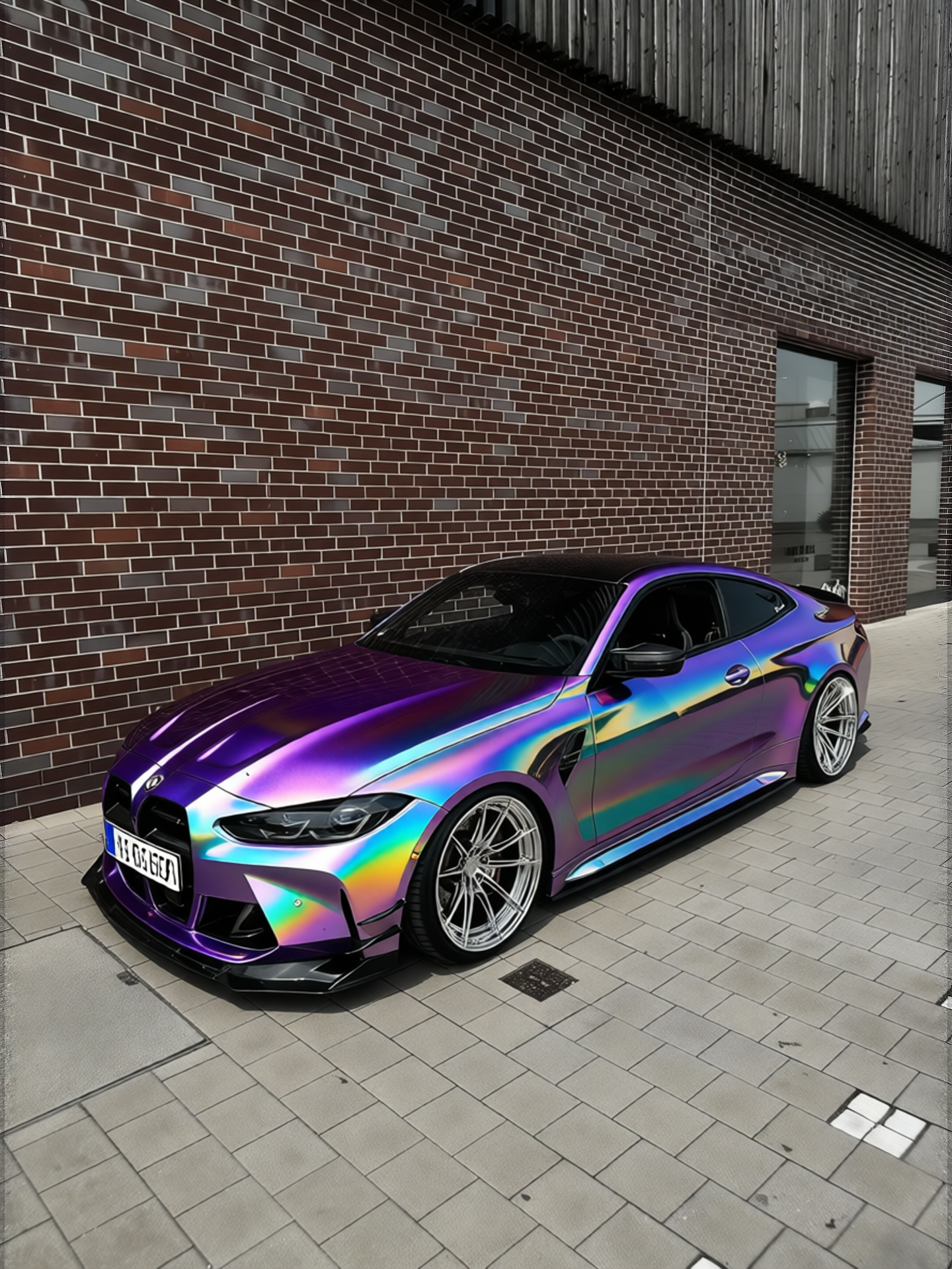 BMW M4 rendered in Super Gloss Spectrum gloss wrap