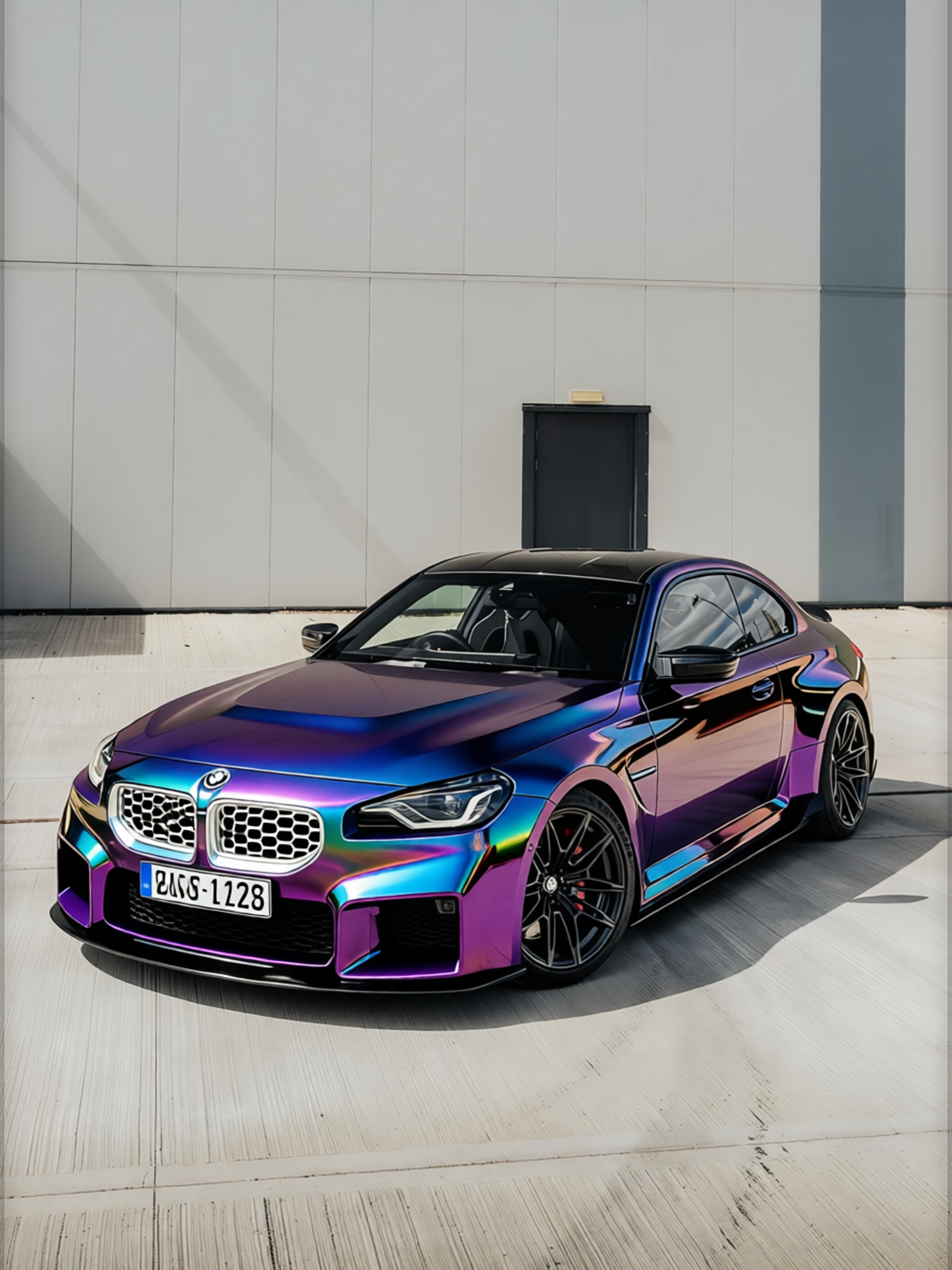 BMW M2 rendered in Super Gloss Spectrum gloss wrap