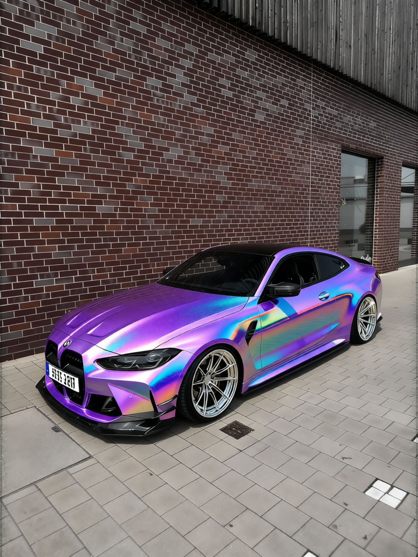 BMW M4 rendered in Violet Haze gloss wrap
