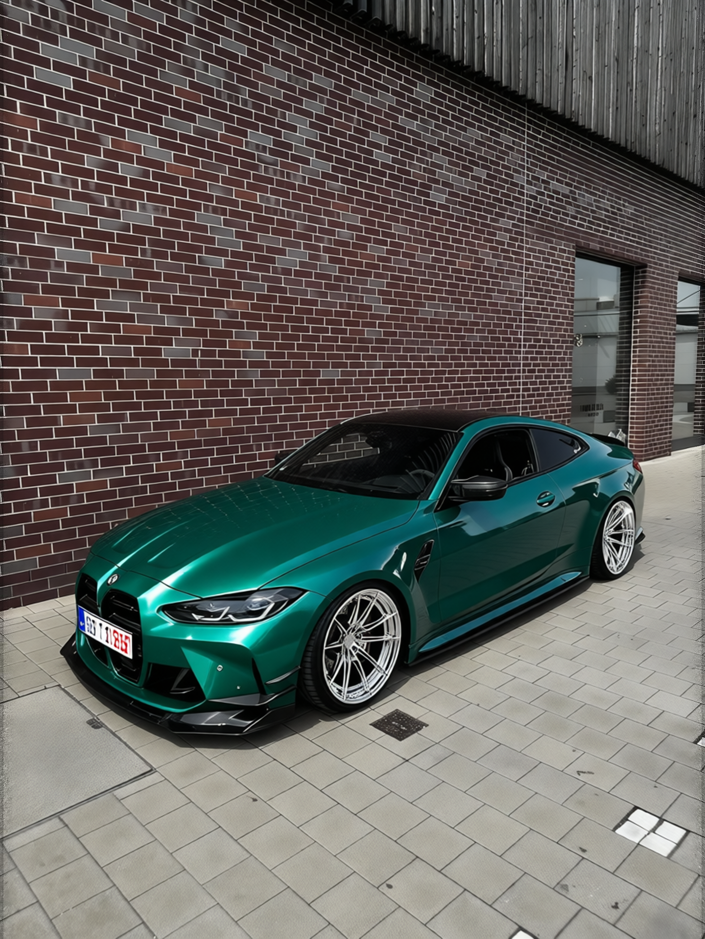 BMW M4 rendered in Super Gloss Era Green gloss wrap