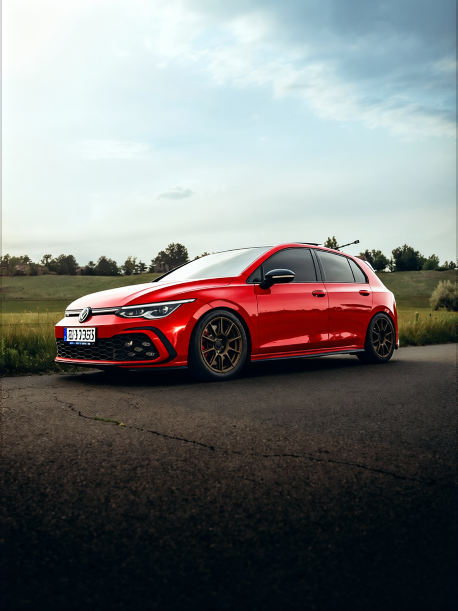 Your car rendered in Gloss Dragon Fire Red gloss wrap
