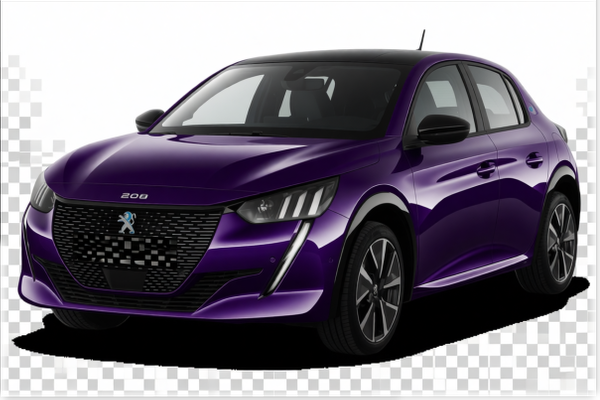 Peugeot 208 en Midnight Purple gloss paint