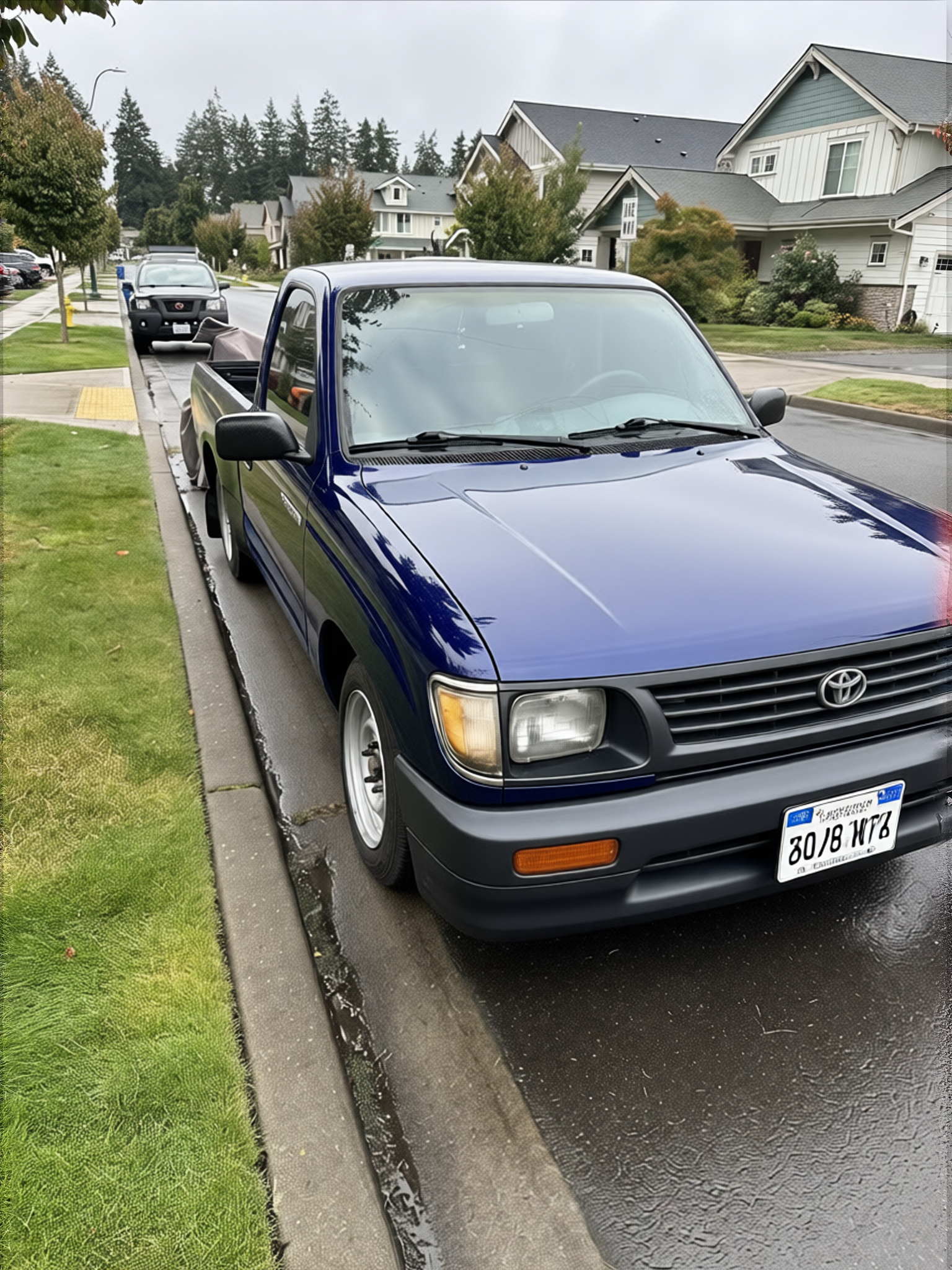 Toyota Tacoma en Deep Navy gloss paint