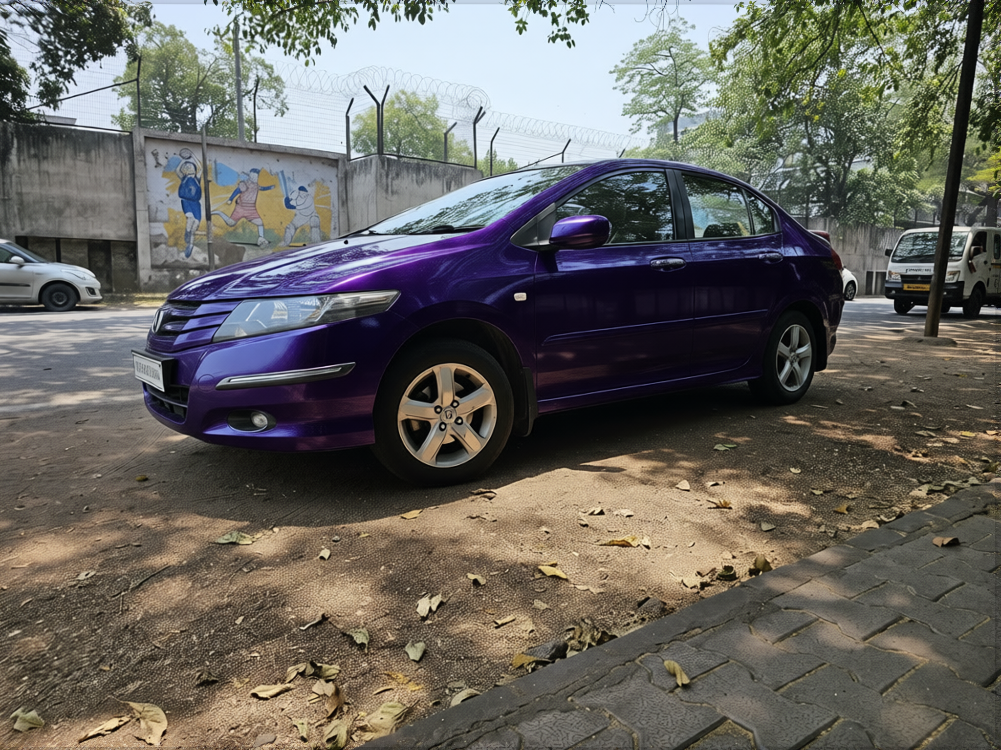Your car rendered in Midnight Purple gloss paint