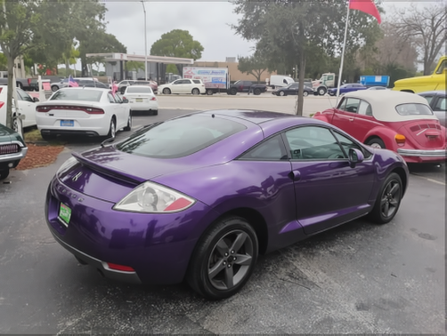 Mitsubishi Eclipse rendered in Midnight Purple gloss paint