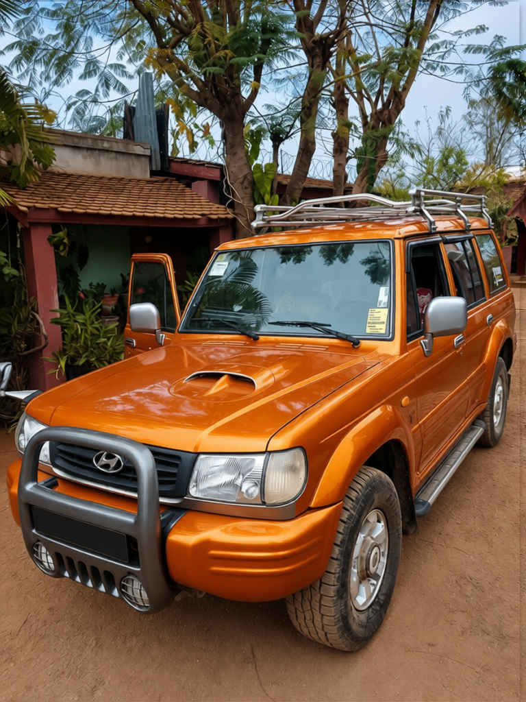 Hyundai Galloper rendered in Lava Orange gloss paint