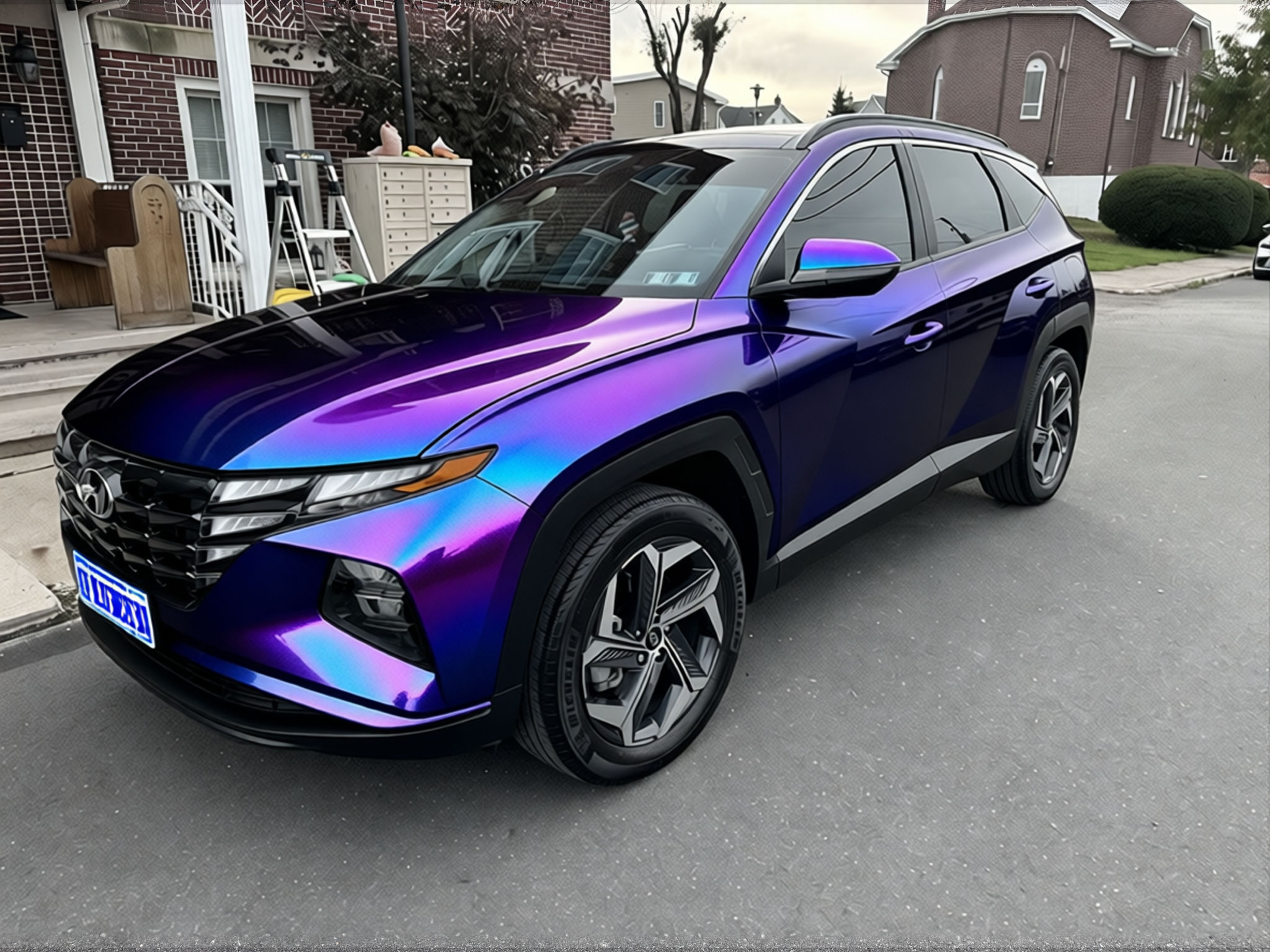 Hyundai Tucson en Super Gloss Spectrum gloss wrap