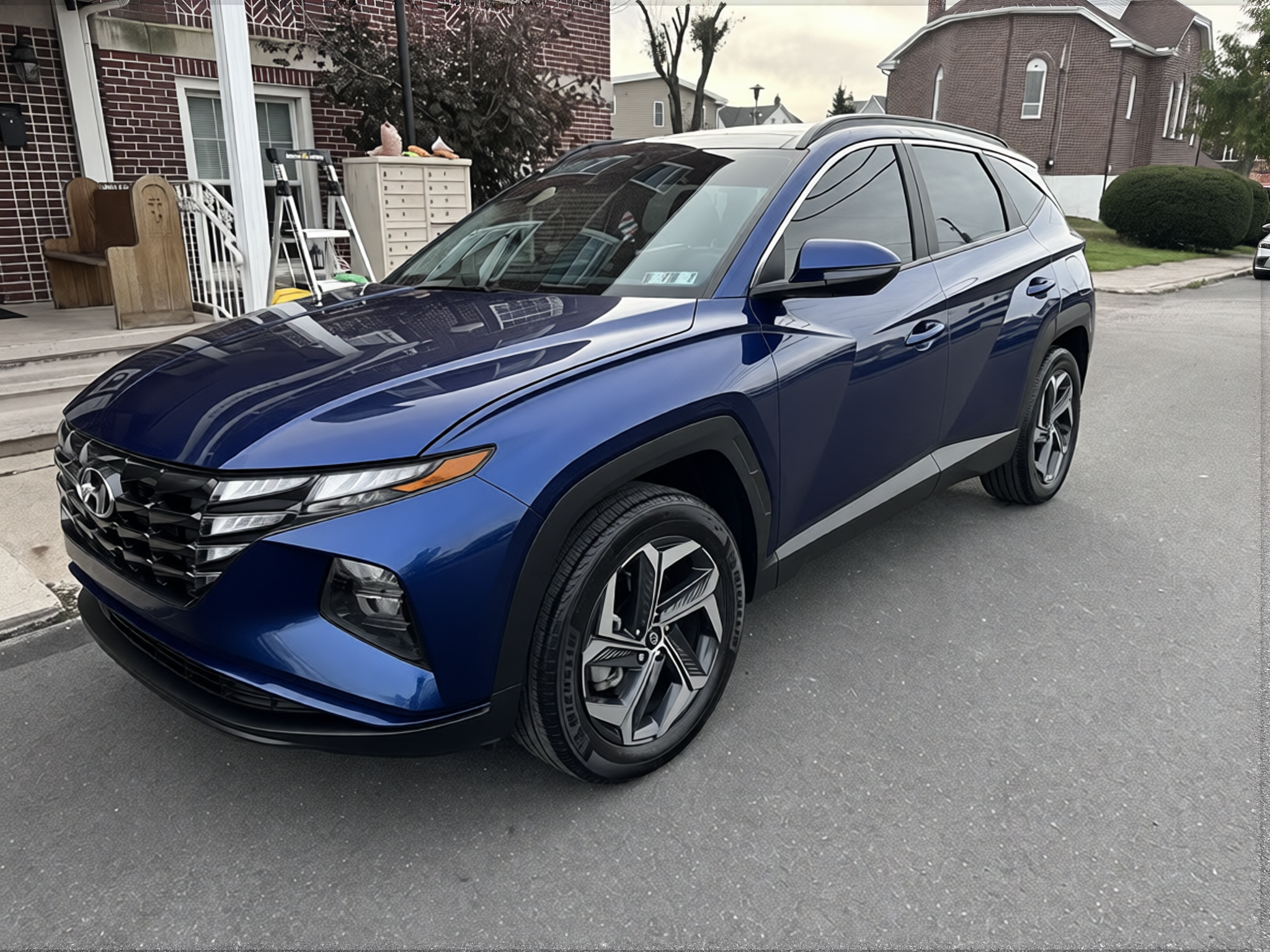 Hyundai Tucson en Deep Navy satin paint