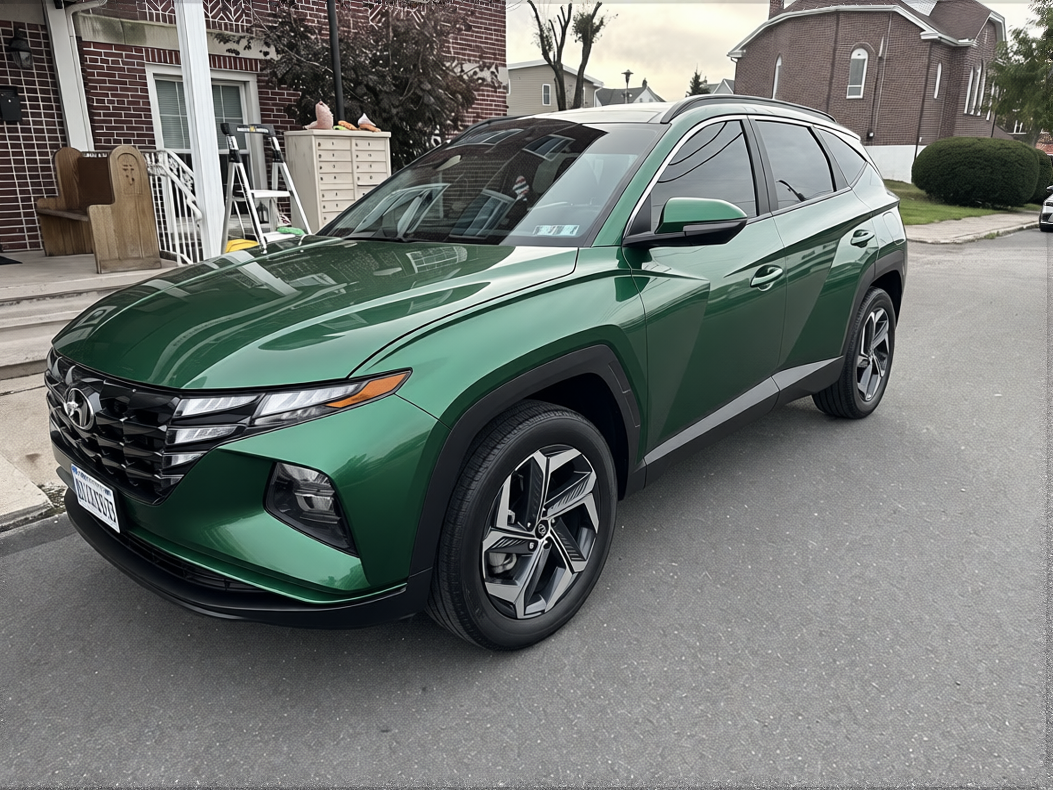 Hyundai Tucson en Racing Green satin paint