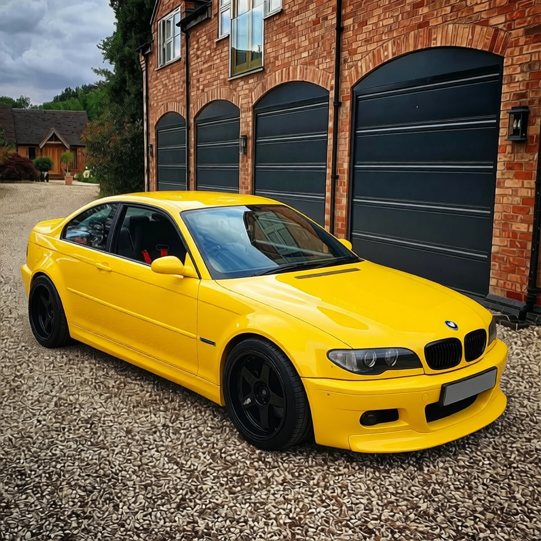 Your car rendered in Racing Yellow gloss paint
