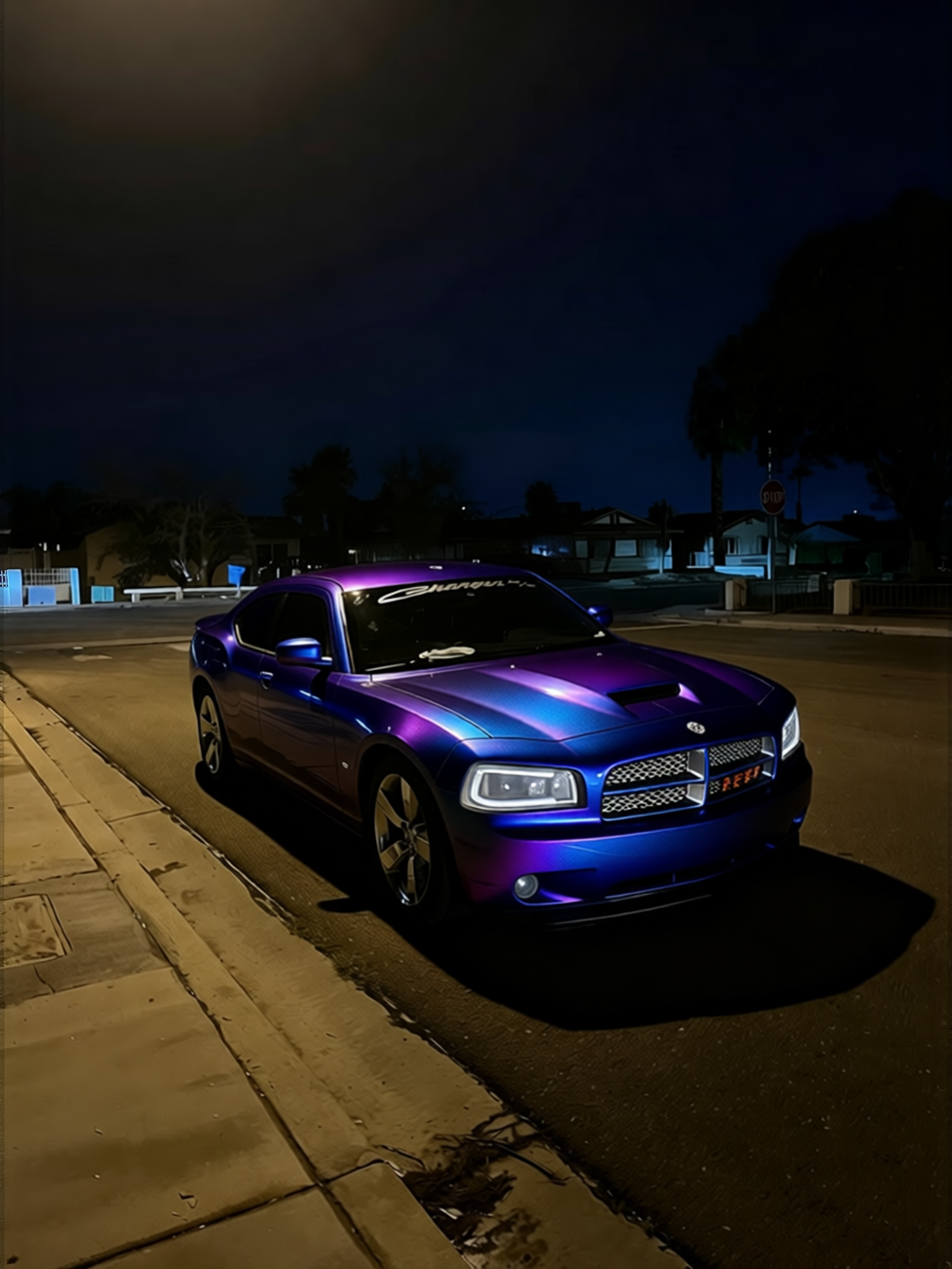 Dodge Charger rendered in Super Gloss Spectrum gloss wrap
