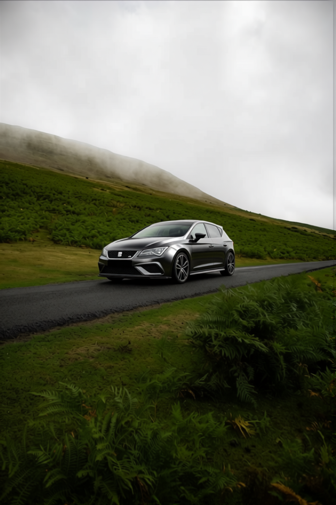 Seat Ibiza en Satin Dark Gray Metallic gloss wrap