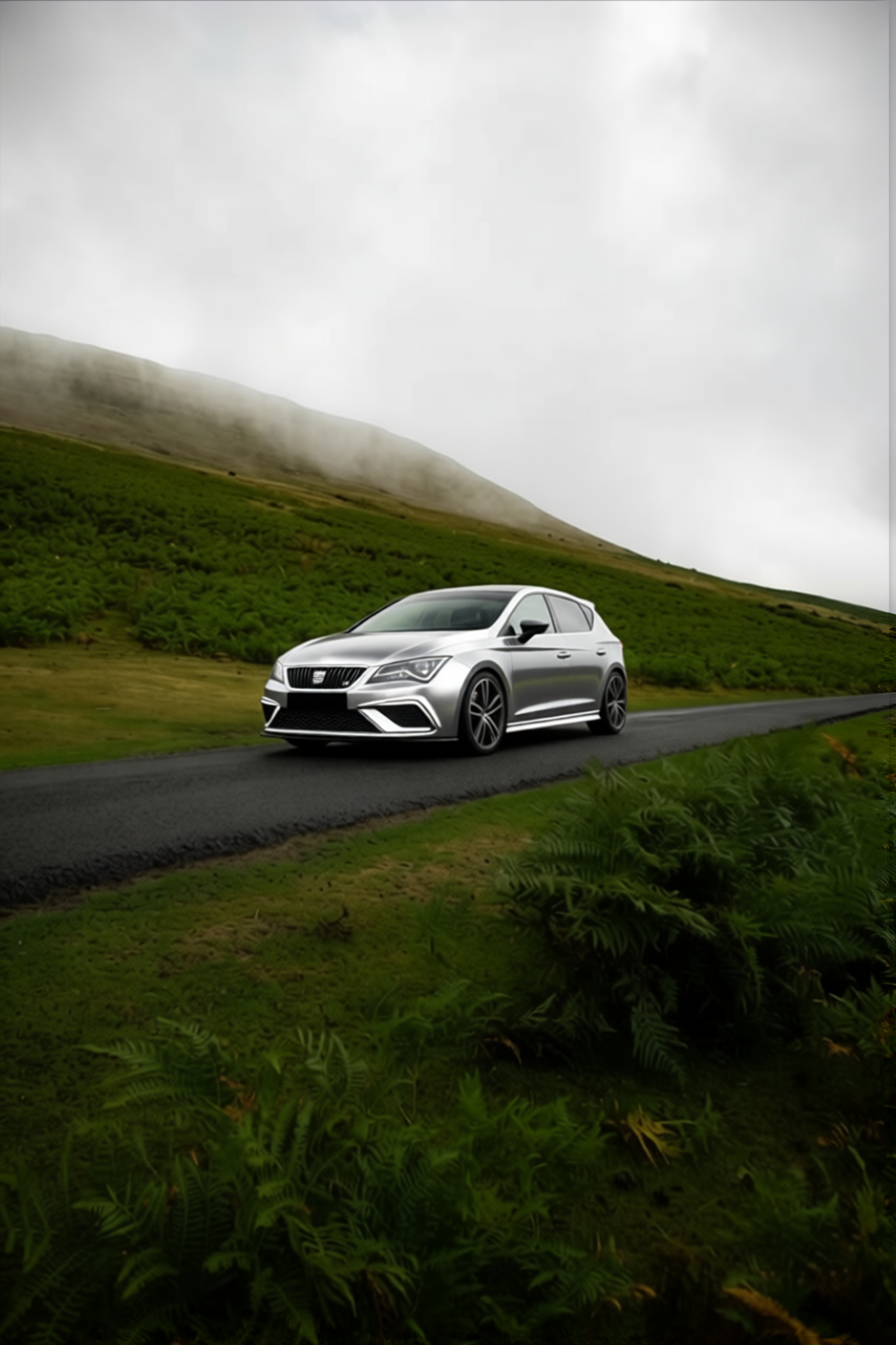 Seat Ibiza en High Gloss White Aluminum gloss wrap