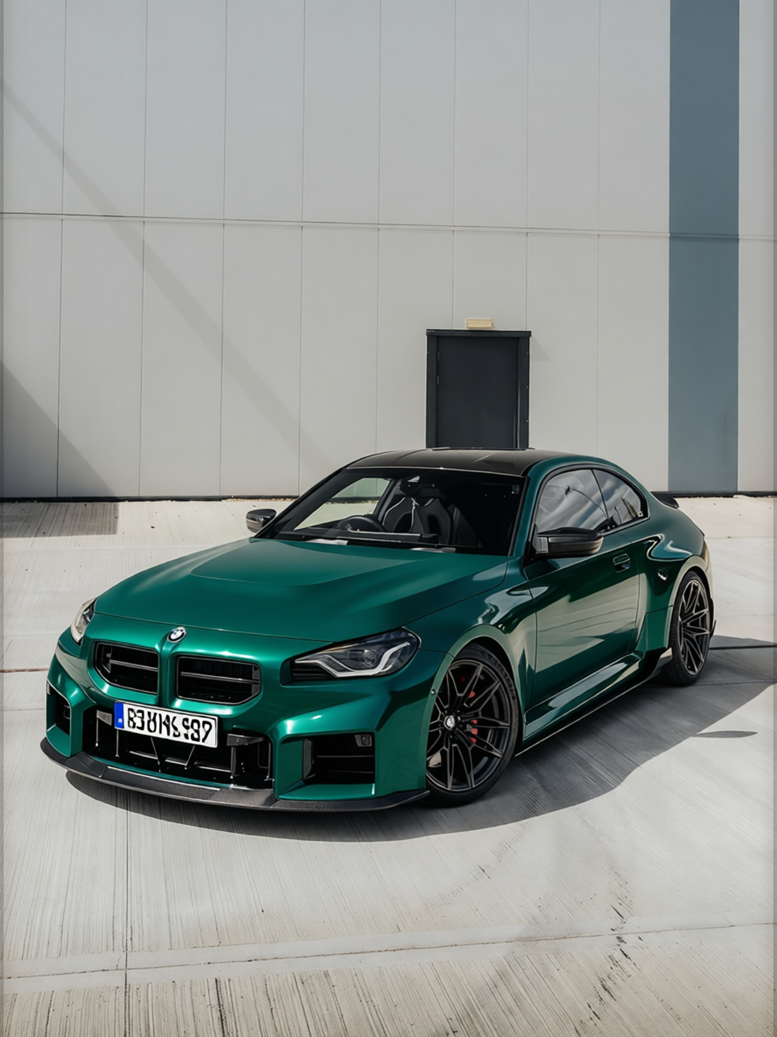 BMW M2 rendered in Super Gloss Era Green gloss wrap