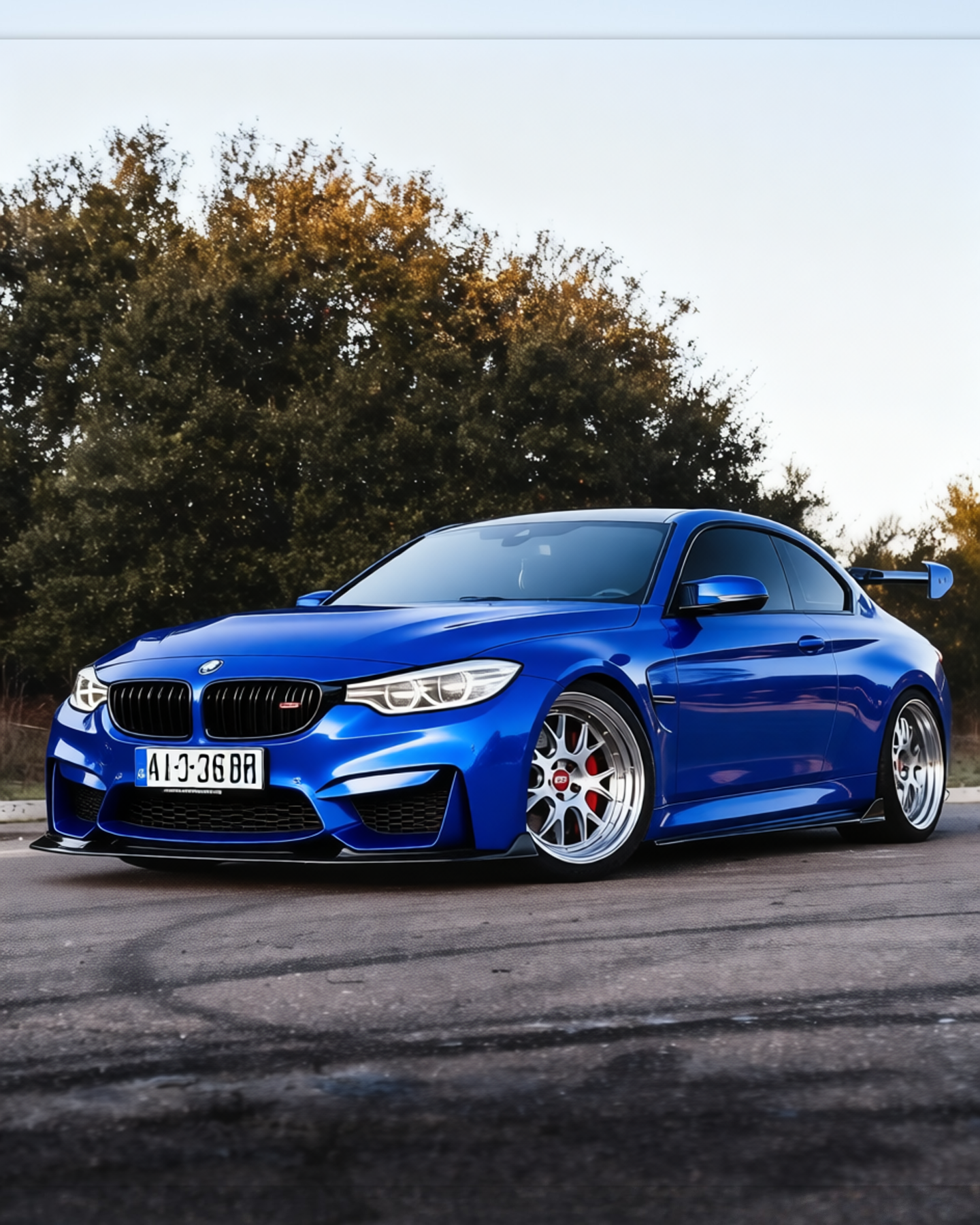 BMW M2 rendered in Royal Blue gloss wrap