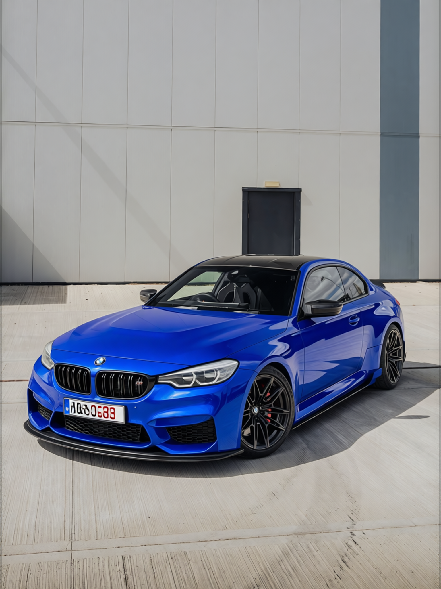BMW M2 rendered in Royal Blue gloss wrap