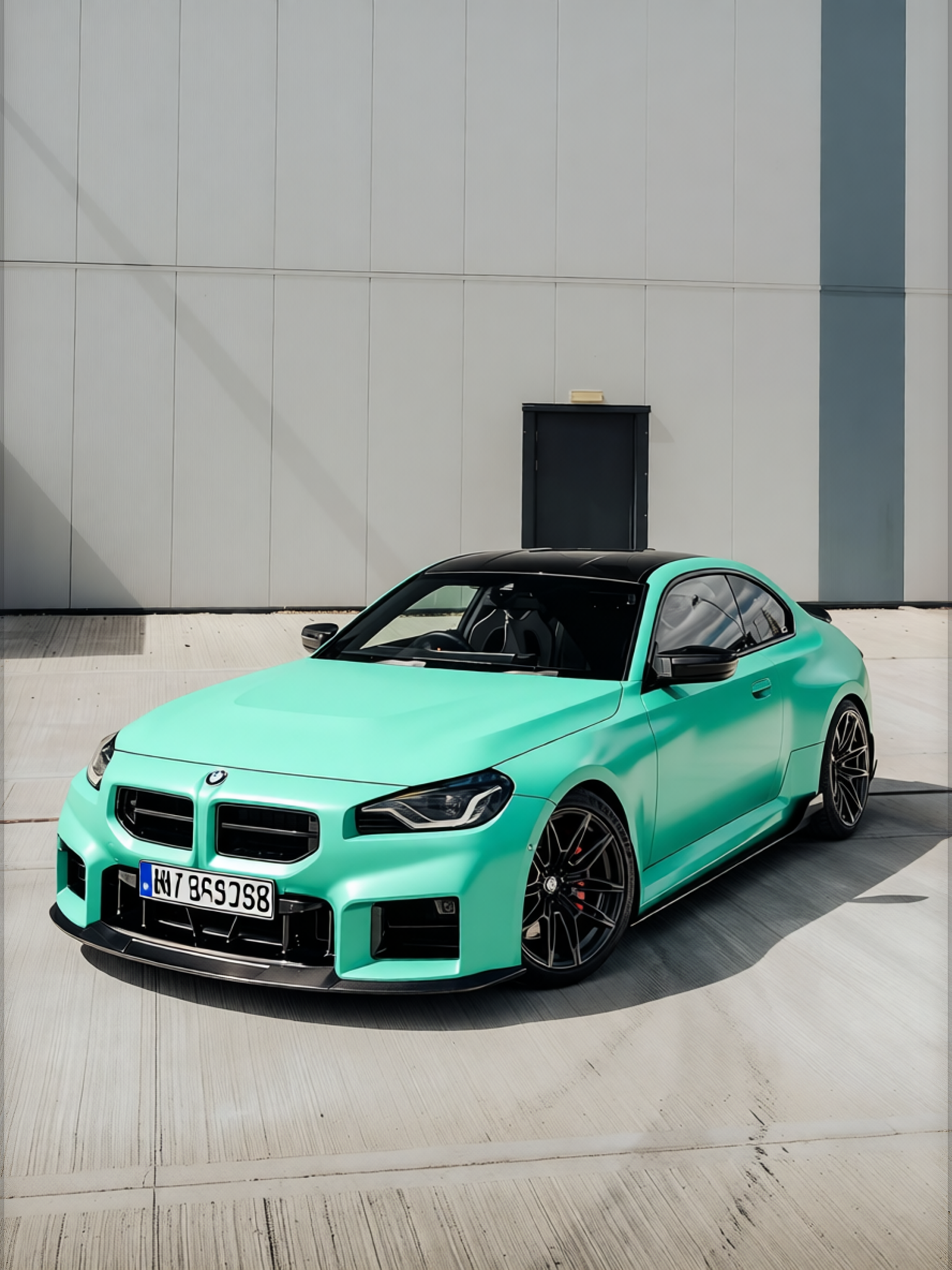 BMW M2 rendered in Super Gloss LB Tiffany Blue gloss wrap