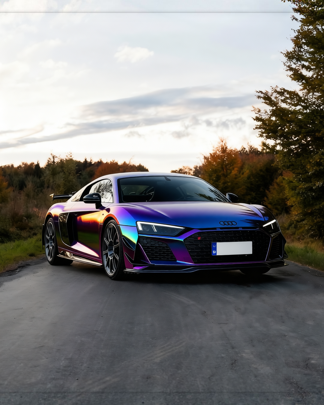 Audi R8 V10 GT rendered in Super Gloss Spectrum gloss wrap