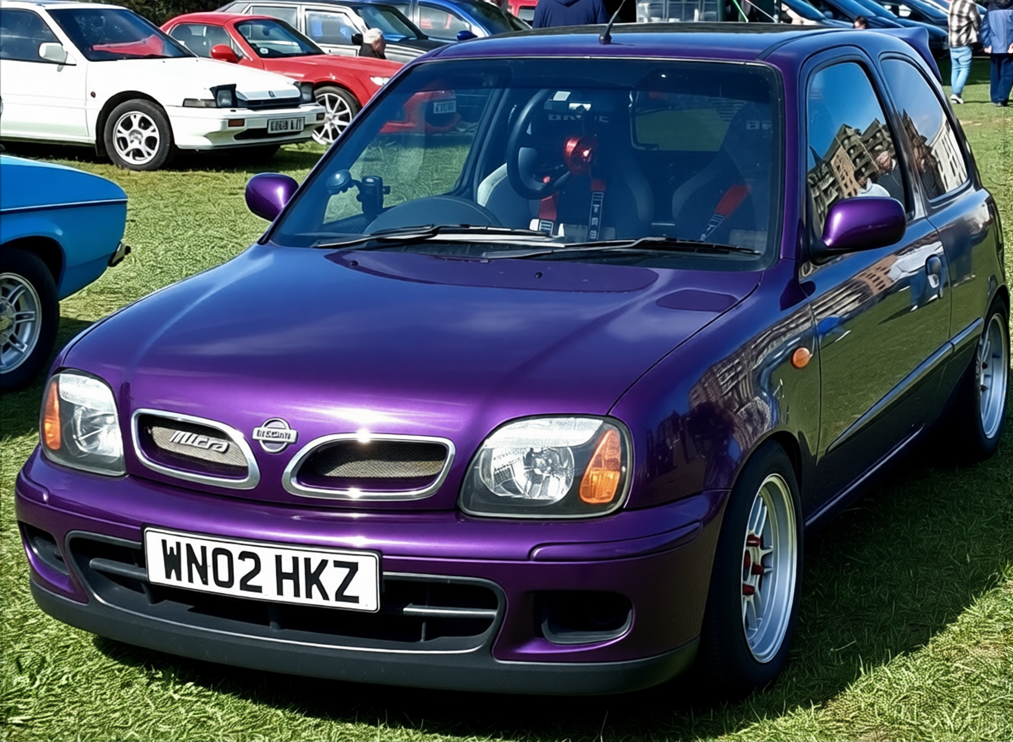Your car rendered in Midnight Purple gloss paint