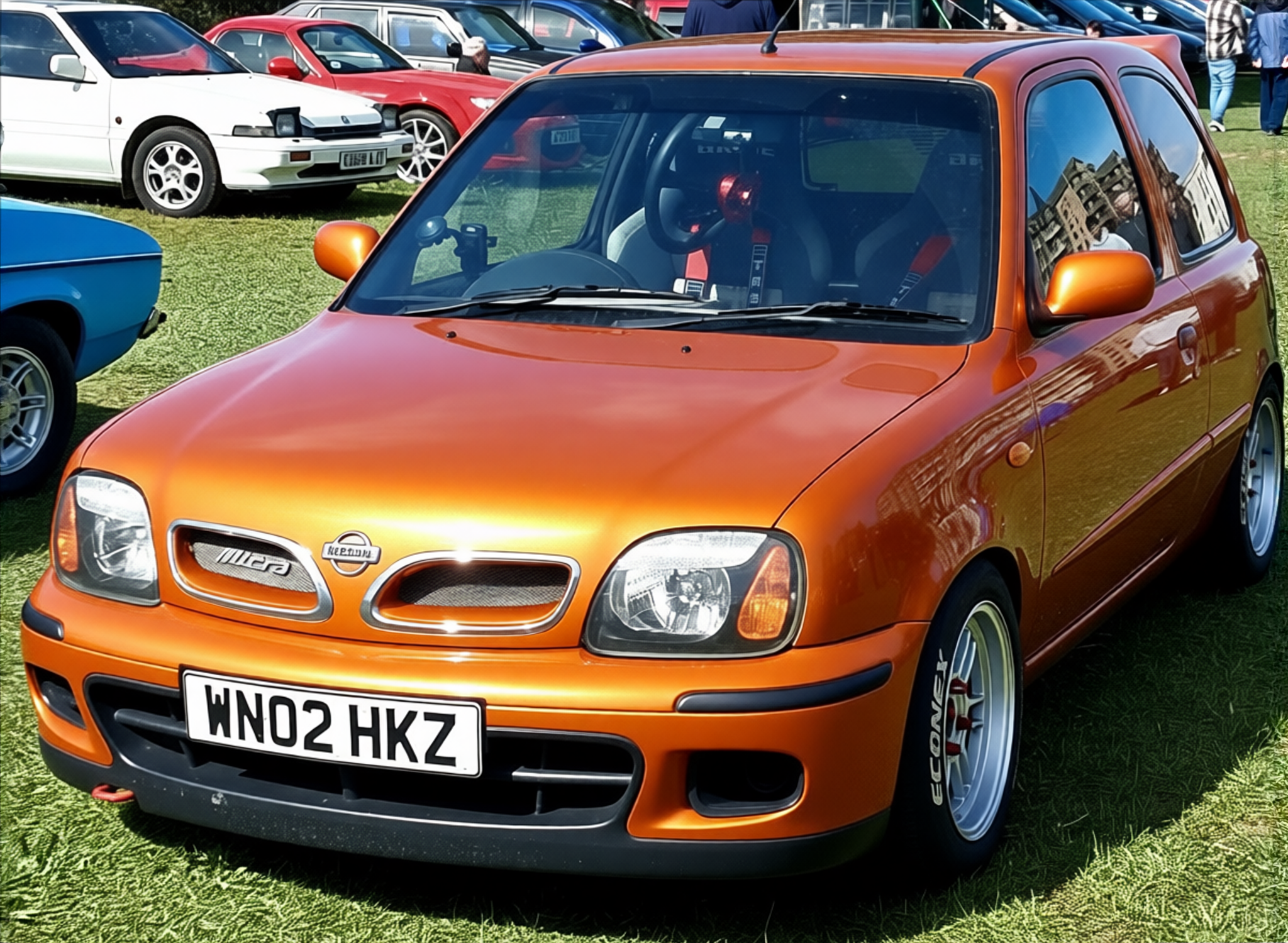 Your car rendered in Lava Orange gloss paint