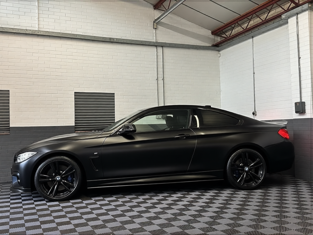 BMW 4 Series rendered in Black satin paint