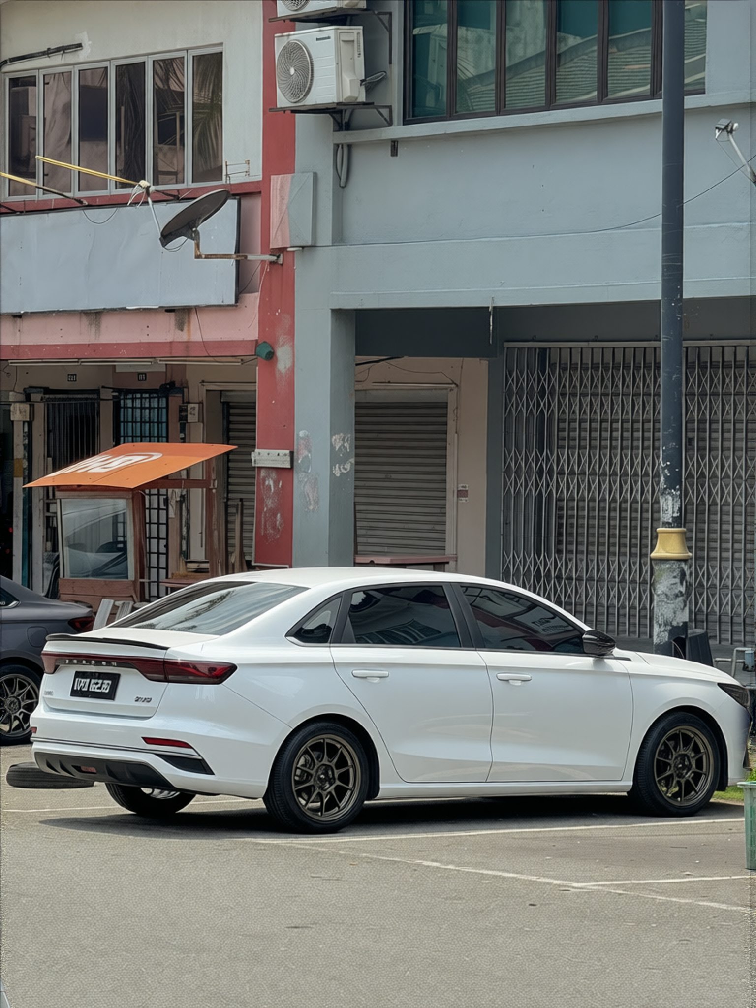Your car rendered in Pearl White gloss paint