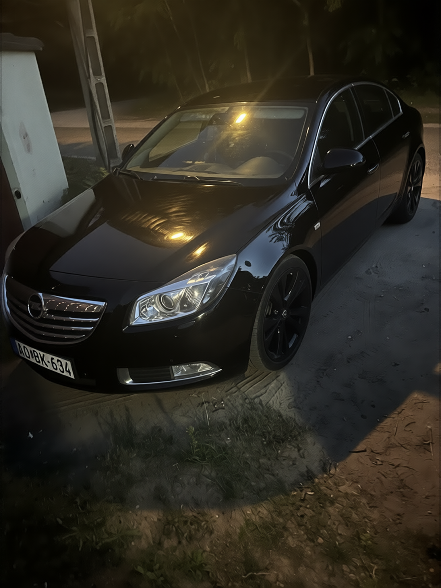 Opel Insignia rendered in Black gloss paint