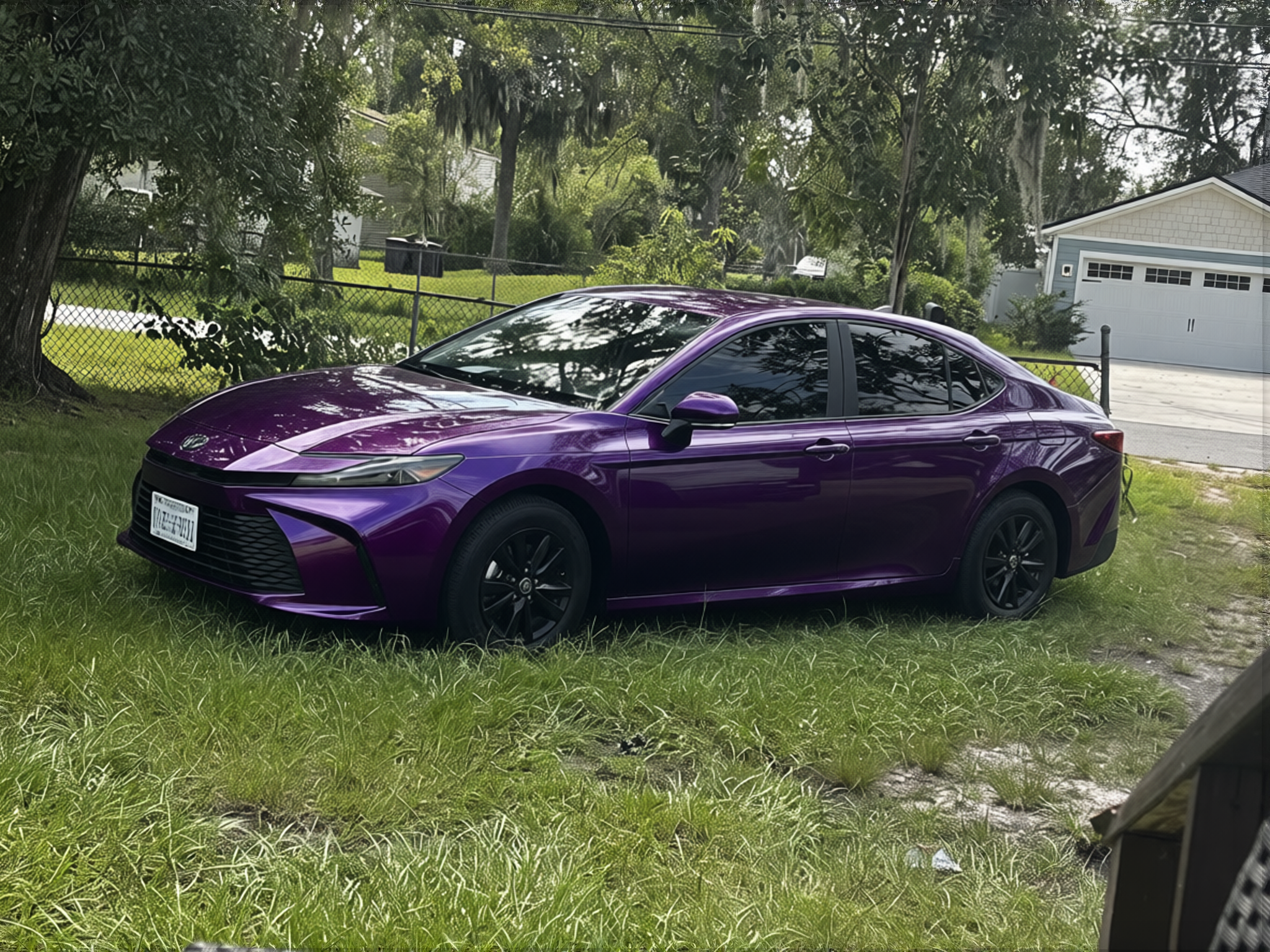 Your car rendered in Midnight Purple gloss paint