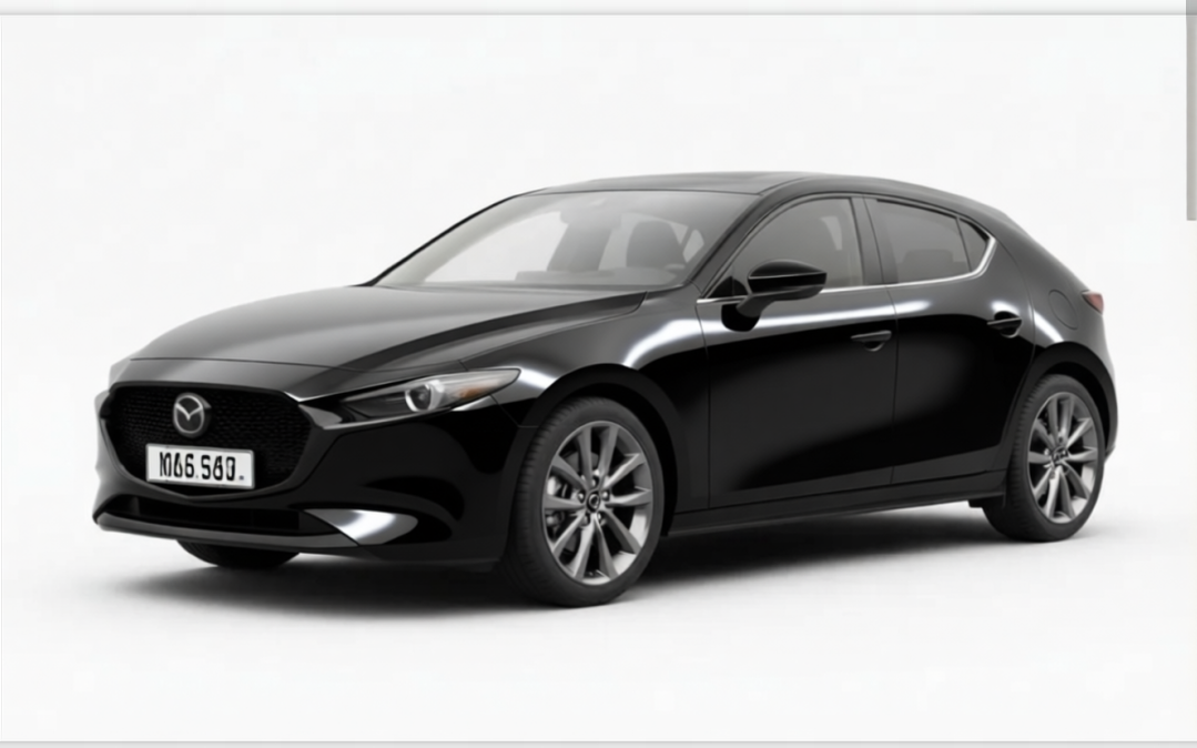 Your car rendered in Black gloss paint