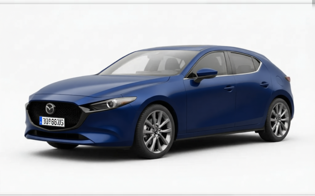 Your car rendered in Deep Navy matte paint