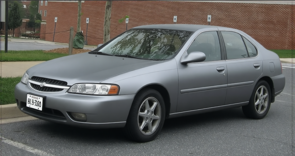 Nissan Sunny rendered in Satin Argentic Grey satin wrap