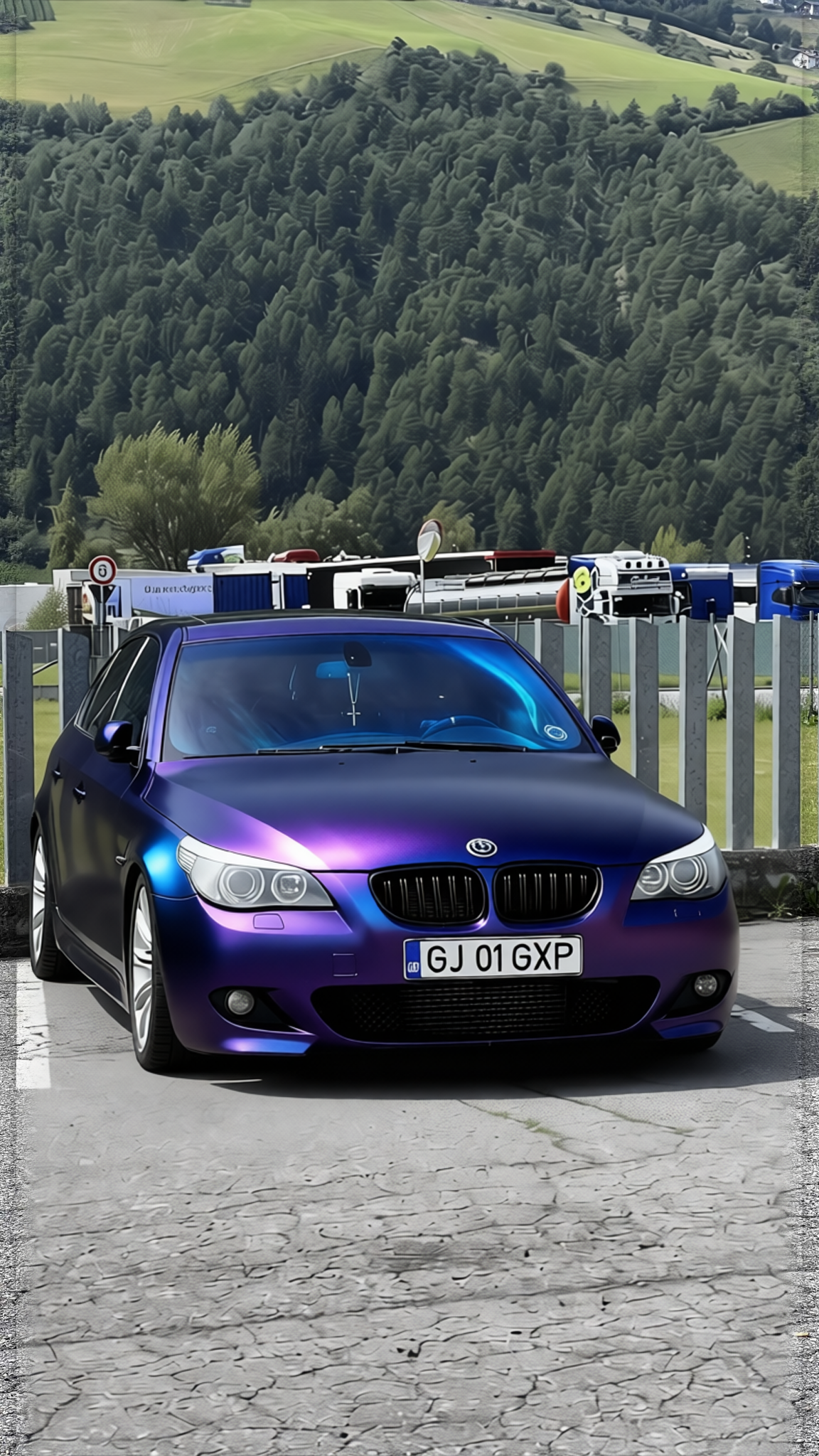 BMW 5 Series rendered in Super Gloss Spectrum gloss wrap