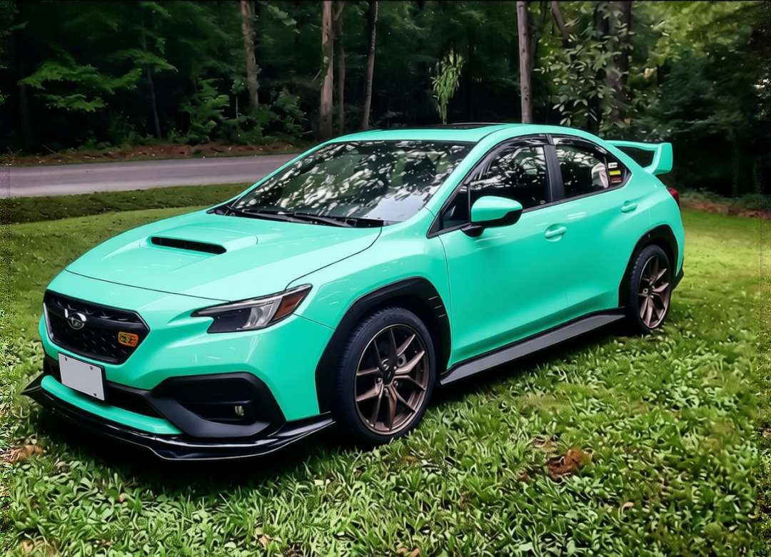 Your car rendered in Super Gloss LB Tiffany Blue gloss wrap
