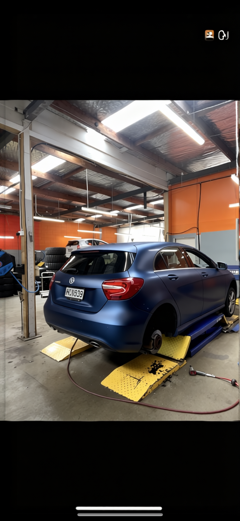 Your car rendered in Frozen Satin Metallic Charcoal Blue gloss wrap