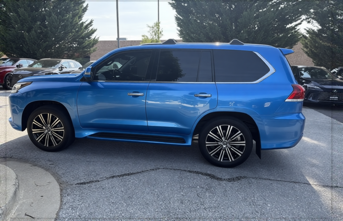 Your car rendered in Gulf Blue gloss paint