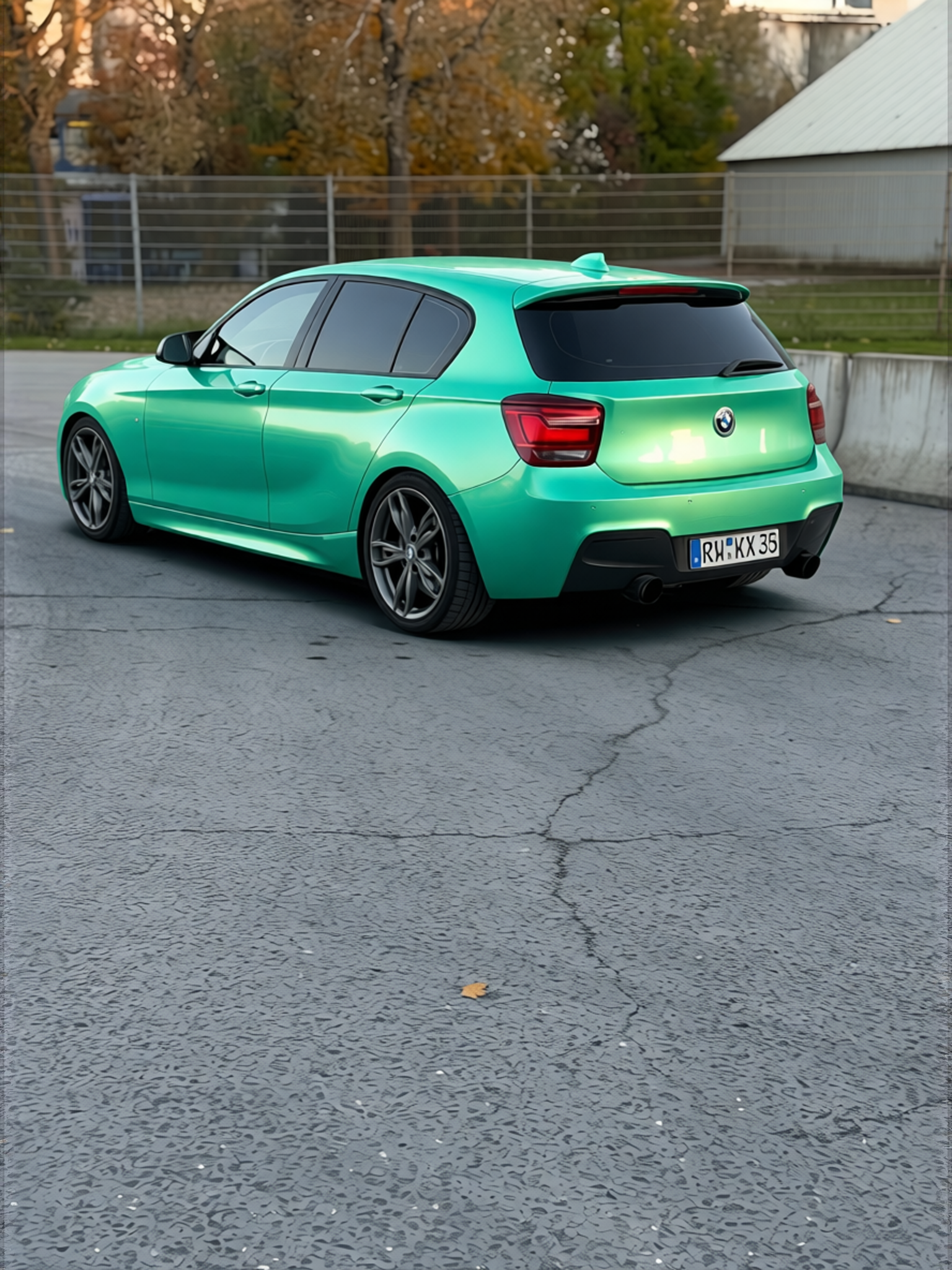 Your car rendered in Super Gloss Pearl Neon Mint gloss wrap