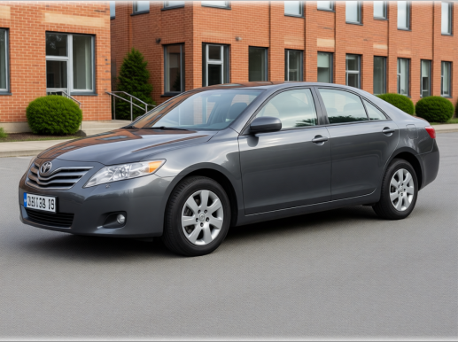 Toyota Camry rendered in Nardo Grey gloss paint