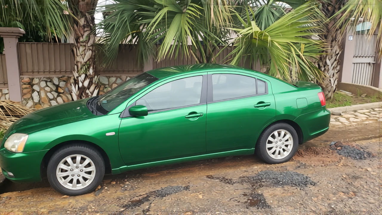 Toyota Corolla rendered in Racing Green gloss paint