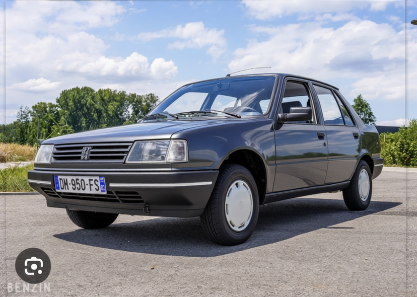 Peugeot 305 rendered in Nardo Grey gloss paint